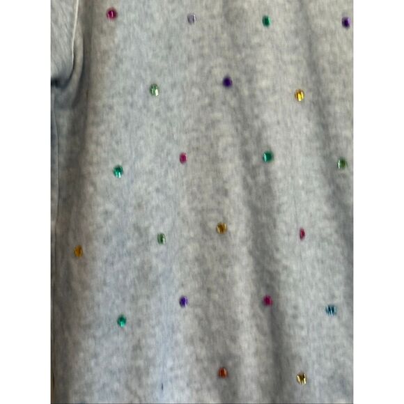 Lola The Boys Girl's Rhinestone Embellished Sweatshirt & Pants Set Gray Size 12 - Picture 10 of 15